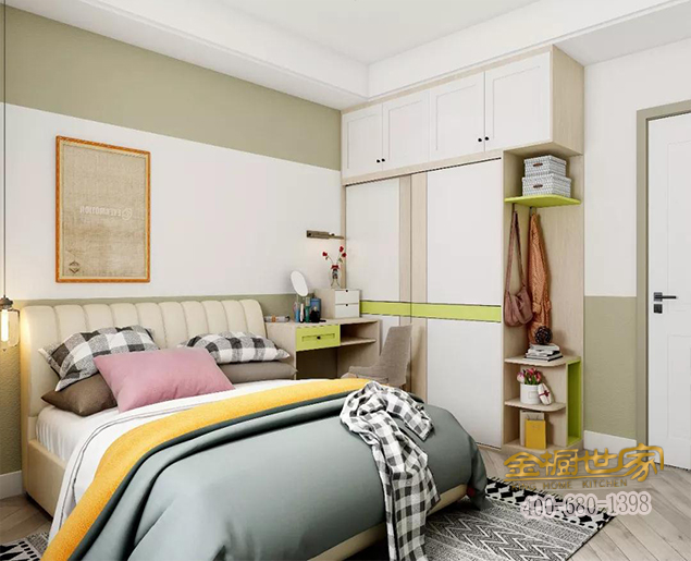 家里還在裝修黑白灰，這個(gè)96㎡的全屋定制用清新綠就有不一樣的feel！